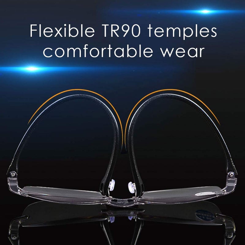 LUFF Premium Computer Reading Glasses Blue Light Blocking Diamond Cut Edge Design Spectacle Readers for Men - Image 3